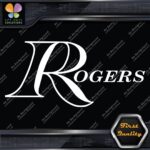 Compatible Rogers Drums Music Hollow Letters Name Logo Vinyl Decals Stickers - Image 3
