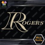 Compatible Rogers Drums Music Hollow Letters Name Logo Vinyl Decals Stickers - Image 23