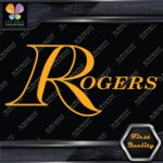 Compatible Rogers Drums Music Hollow Letters Name Logo Vinyl Decals Stickers - Image 26