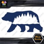 Bear With Forest In Belly Silhouette Black Wild Animals Vinyl Decals Stickers - Image 12