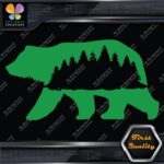 Bear With Forest In Belly Silhouette Black Wild Animals Vinyl Decals Stickers - Image 14