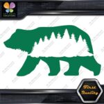 Bear With Forest In Belly Silhouette Black Wild Animals Vinyl Decals Stickers - Image 15