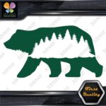 Bear With Forest In Belly Silhouette Black Wild Animals Vinyl Decals Stickers - Image 16