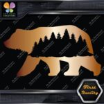 Bear With Forest In Belly Silhouette Black Wild Animals Vinyl Decals Stickers - Image 19