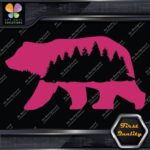 Bear With Forest In Belly Silhouette Black Wild Animals Vinyl Decals Stickers - Image 20
