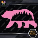 Bear With Forest In Belly Silhouette Black Wild Animals Vinyl Decals Stickers - Image 21