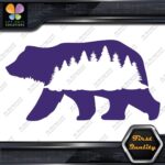 Bear With Forest In Belly Silhouette Black Wild Animals Vinyl Decals Stickers - Image 22