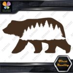 Bear With Forest In Belly Silhouette Black Wild Animals Vinyl Decals Stickers - Image 24