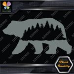 Bear With Forest In Belly Silhouette Black Wild Animals Vinyl Decals Stickers - Image 4