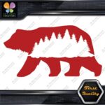 Bear With Forest In Belly Silhouette Black Wild Animals Vinyl Decals Stickers - Image 8
