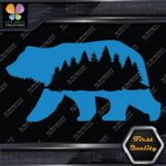 Bear With Forest In Belly Silhouette Black Wild Animals Vinyl Decals Stickers - Image 10