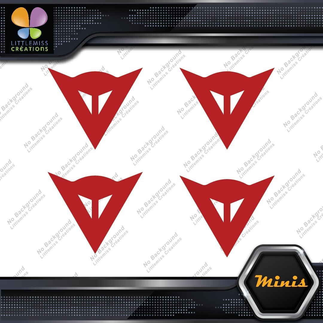 Compatible Dainese Motocycles Emblem Pack Of 4 MINI SIZE Decals Stickers Vinyl 277115229221 Compatible Dainese Motocycles Emblem Pack of 4 MINI SIZE Decals Stickers Vinyl - Image 1
