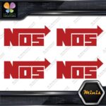 Compatible NOS Racing Performance Tuning JDM 4 MINI SIZE Decals Stickers Vinyl