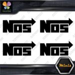 Compatible NOS Racing Performance Tuning JDM 4 MINI SIZE Decals Stickers Vinyl - Image 3