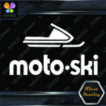 Compatible with Moto-Ski Top Buggy Logo Vintage Snowmobile Vinyl Decals Stickers