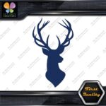 Deer Head Hunting Rack Antlers Stag Buck Male Bust Chest Decals Stickers Vinyl - Image 13