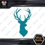 Deer Head Hunting Rack Antlers Stag Buck Male Bust Chest Decals Stickers Vinyl - Image 14