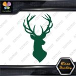 Deer Head Hunting Rack Antlers Stag Buck Male Bust Chest Decals Stickers Vinyl - Image 17