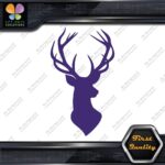 Deer Head Hunting Rack Antlers Stag Buck Male Bust Chest Decals Stickers Vinyl - Image 22