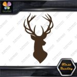 Deer Head Hunting Rack Antlers Stag Buck Male Bust Chest Decals Stickers Vinyl - Image 24