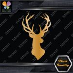 Deer Head Hunting Rack Antlers Stag Buck Male Bust Chest Decals Stickers Vinyl - Image 4