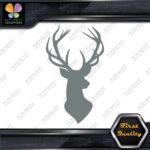Deer Head Hunting Rack Antlers Stag Buck Male Bust Chest Decals Stickers Vinyl - Image 5