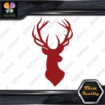 Deer Head Hunting Rack Antlers Stag Buck Male Bust Chest Decals Stickers Vinyl - Image 10