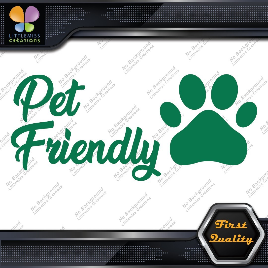 Pet Friendly Door Sign Message Stores Restaurants Shops Decals Stickers Vinyl 277476486321 Pet Friendly Door Sign Message Stores Restaurants Shops Decals Stickers Vinyl - Image 1