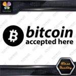 Compatible BTC Accepted Here Currency Sign Logo Name Decals Stickers Vinyl - Image 3