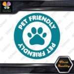 Pet Friendly Circle Door Sign Message Stores Shops Decals Stickers Vinyl - Image 14