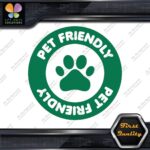 Pet Friendly Circle Door Sign Message Stores Shops Decals Stickers Vinyl