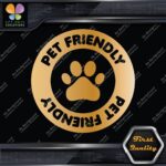 Pet Friendly Circle Door Sign Message Stores Shops Decals Stickers Vinyl - Image 17