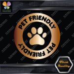 Pet Friendly Circle Door Sign Message Stores Shops Decals Stickers Vinyl - Image 19