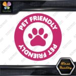 Pet Friendly Circle Door Sign Message Stores Shops Decals Stickers Vinyl - Image 20