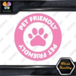 Pet Friendly Circle Door Sign Message Stores Shops Decals Stickers Vinyl - Image 21
