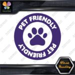 Pet Friendly Circle Door Sign Message Stores Shops Decals Stickers Vinyl - Image 22