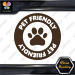 Pet Friendly Circle Door Sign Message Stores Shops Decals Stickers Vinyl - Image 24