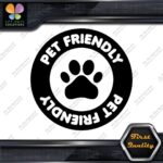 Pet Friendly Circle Door Sign Message Stores Shops Decals Stickers Vinyl - Image 4