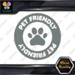 Pet Friendly Circle Door Sign Message Stores Shops Decals Stickers Vinyl - Image 5