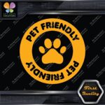 Pet Friendly Circle Door Sign Message Stores Shops Decals Stickers Vinyl - Image 7