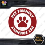 Pet Friendly Circle Door Sign Message Stores Shops Decals Stickers Vinyl - Image 10