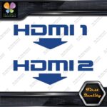 HDMI 1 and 2 Set With Arrows Ports Muffler Exhaust JDM Decals Stickers Vinyl - Image 12