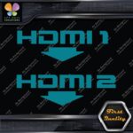 HDMI 1 and 2 Set With Arrows Ports Muffler Exhaust JDM Decals Stickers Vinyl - Image 13