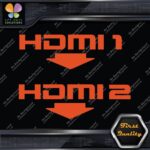 HDMI 1 and 2 Set With Arrows Ports Muffler Exhaust JDM Decals Stickers Vinyl