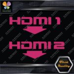 HDMI 1 and 2 Set With Arrows Ports Muffler Exhaust JDM Decals Stickers Vinyl - Image 20