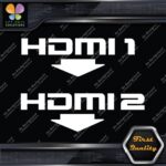 HDMI 1 and 2 Set With Arrows Ports Muffler Exhaust JDM Decals Stickers Vinyl - Image 3