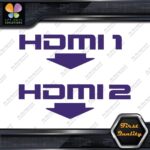 HDMI 1 and 2 Set With Arrows Ports Muffler Exhaust JDM Decals Stickers Vinyl - Image 22
