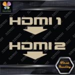 HDMI 1 and 2 Set With Arrows Ports Muffler Exhaust JDM Decals Stickers Vinyl - Image 23