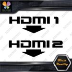 HDMI 1 and 2 Set With Arrows Ports Muffler Exhaust JDM Decals Stickers Vinyl - Image 4