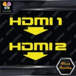 HDMI 1 and 2 Set With Arrows Ports Muffler Exhaust JDM Decals Stickers Vinyl - Image 6